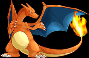 Charizard_ Flame_ Tail_ Illustration PNG image with transparent background