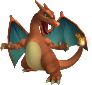 Charizard_ Flaming_ Tail PNG Image