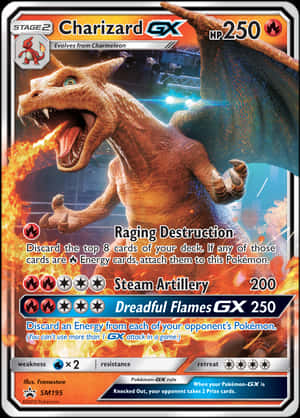 Charizard G X Pokemon Card PNG image with transparent background