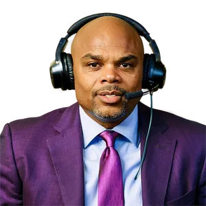 Charles Barkley Commentary Booth Png 56 PNG Image