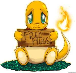 Hugs Facebook Graphics - Charmander Free Hugs, HD Png Download PNG with transparent background