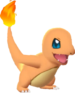 Charmander Pokemon Flame Tail PNG Image