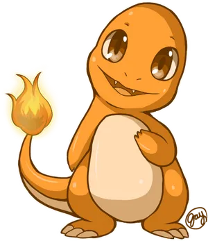 Charmander Pokemon Illustration PNG Image