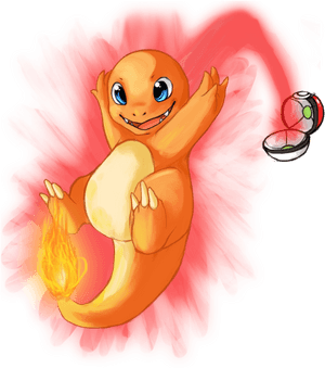 Pokeball Clipart Pokemon - Charmander Coming Out Of Pokeball, HD Png Download PNG image with transparent background