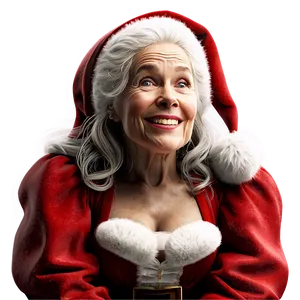 Charming Mrs Claus Art Png Jau PNG Image