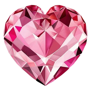 Charming Pink Heart Diamond Vector Png 35 PNG Image