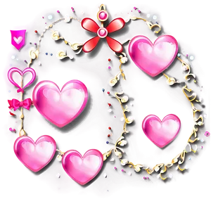 Charming Pink Hearts Png 44 PNG Image