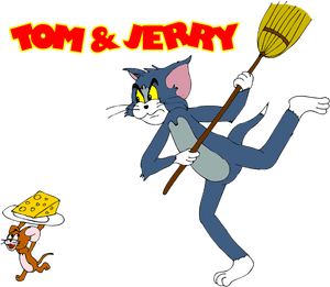 Chase Clipart Tom And Jerry - Tom And Jerry Tom Chasing Jerry, HD Png Download PNG image with transparent background
