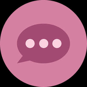 Chat Balloon Icon Pink Background PNG with transparent background