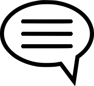 Chat Bubble Icon Outline PNG Image