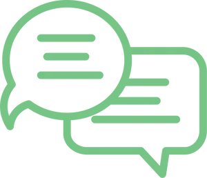 Chat Bubbles Icon Green PNG Image