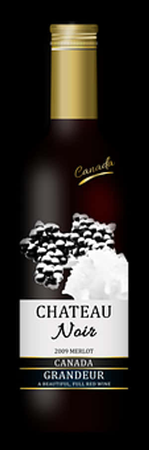 Chateau Noir2009 Merlot Canadian Wine PNG image with transparent background