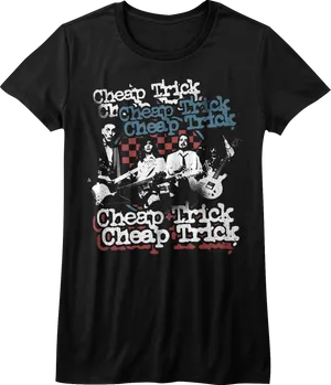 Cheap Trick Band Graphic T Shirt PNG Image