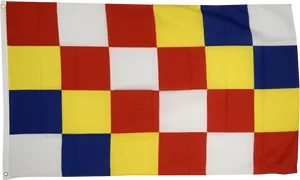 Checkered Flag Red Yellow Blue PNG Image