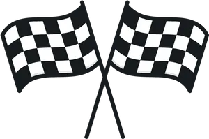 Checkered Flags Racing Symbol PNG Image