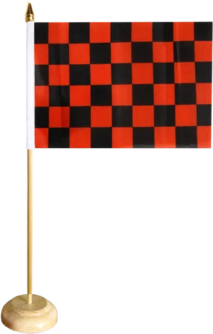 Checkered Race Flagon Stand PNG Image