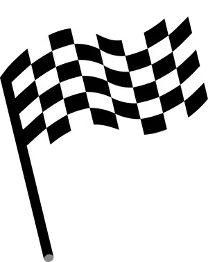 Checkered Racing Flag Graphic PNG Image