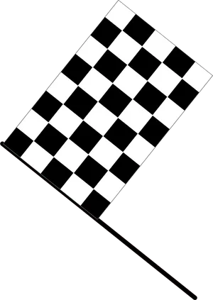 Checkered Racing Flag Graphic PNG Image