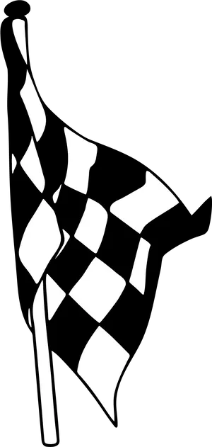 Checkered Racing Flag Graphic PNG Image