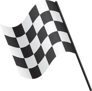 Checkered Racing Flag Waving.png PNG Image