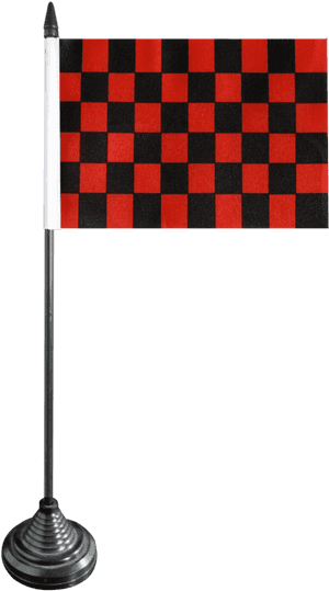Checkered Red-black Table Flag - Flag, HD Png Download PNG image with transparent background