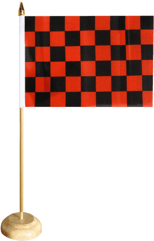 Checkered Red-black Table Flag - Red And Black Checkered Flag, HD Png Download PNG image with transparent background