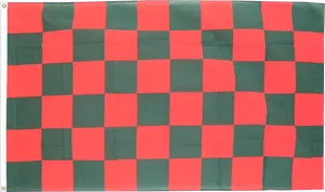 Checkered Red Green Flag PNG Image