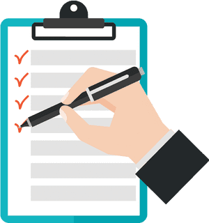 Checklist Completion Clipboard PNG image with transparent background