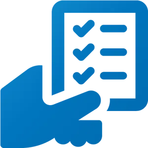 Checklist Icon Blue Background PNG Image