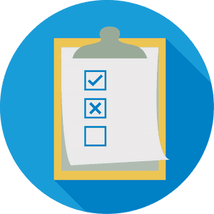 Checklist Icon Flat Design PNG image with transparent background