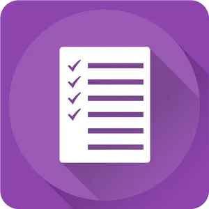 Checklist Icon Purple Background PNG Image