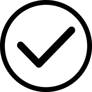 Checkmark Icon Black Background PNG Image