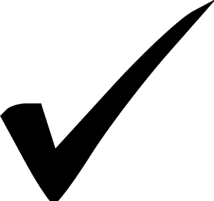 Checkmark Symbol Black Background PNG with transparent background