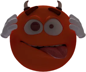 Cheeky Devil Emoji Expression PNG Image