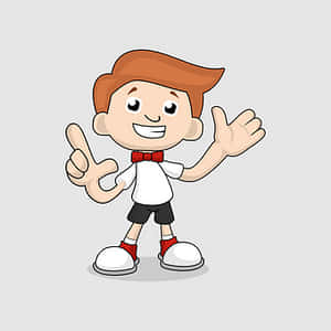 Cheerful Cartoon Boy Vector PNG image with transparent background