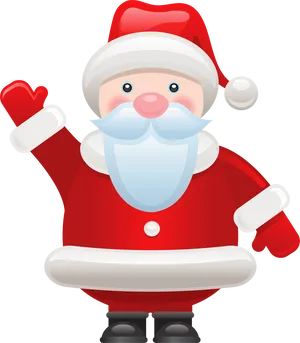 Cheerful Cartoon Santa Claus.png PNG Image