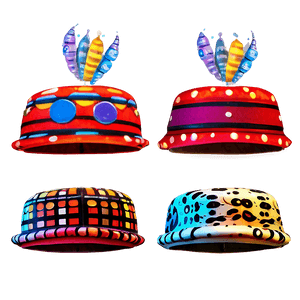 Cheerful Celebration Hats PNG 05232024 PNG image with transparent background