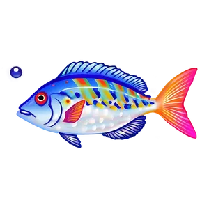 Cheerful Fish Design Png Dam PNG Image