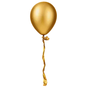 Cheerful Gold Balloon Png 06212024 PNG Image