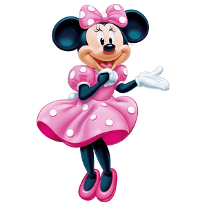 Cheerful Minnie Mouse Wave PNG das PNG image with transparent background