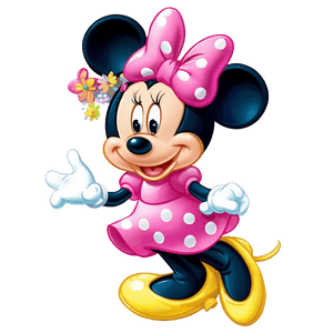 Cheerful Minnie Mouse Wave PNG wpo47 PNG image with transparent background