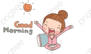 Pretty Girl I Commercial - Good Morning With Cartoons, HD Png Download PNG image with transparent background