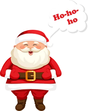 Cheerful Santa Claus Ho Ho Ho PNG Image