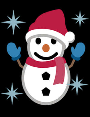 Cheerful Snowman Cartoon Christmas PNG image with transparent background