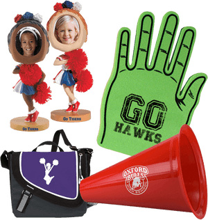Cheerleading Accessories Collection PNG image with transparent background