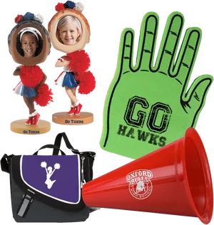 Cheerleading Accessories Collection PNG Image