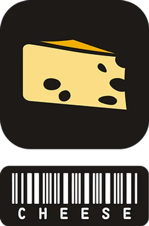 Cheese Barcode Graphic PNG Image