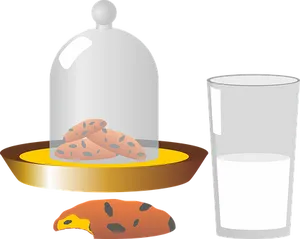 Cheese Platterand Milk Glass PNG Image