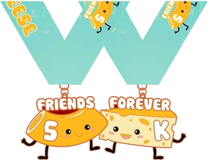 Cheeseand Cracker Friends Forever PNG Image