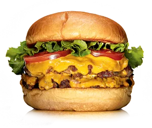 Cheeseburger Deluxe Mouthwatering PNG Image